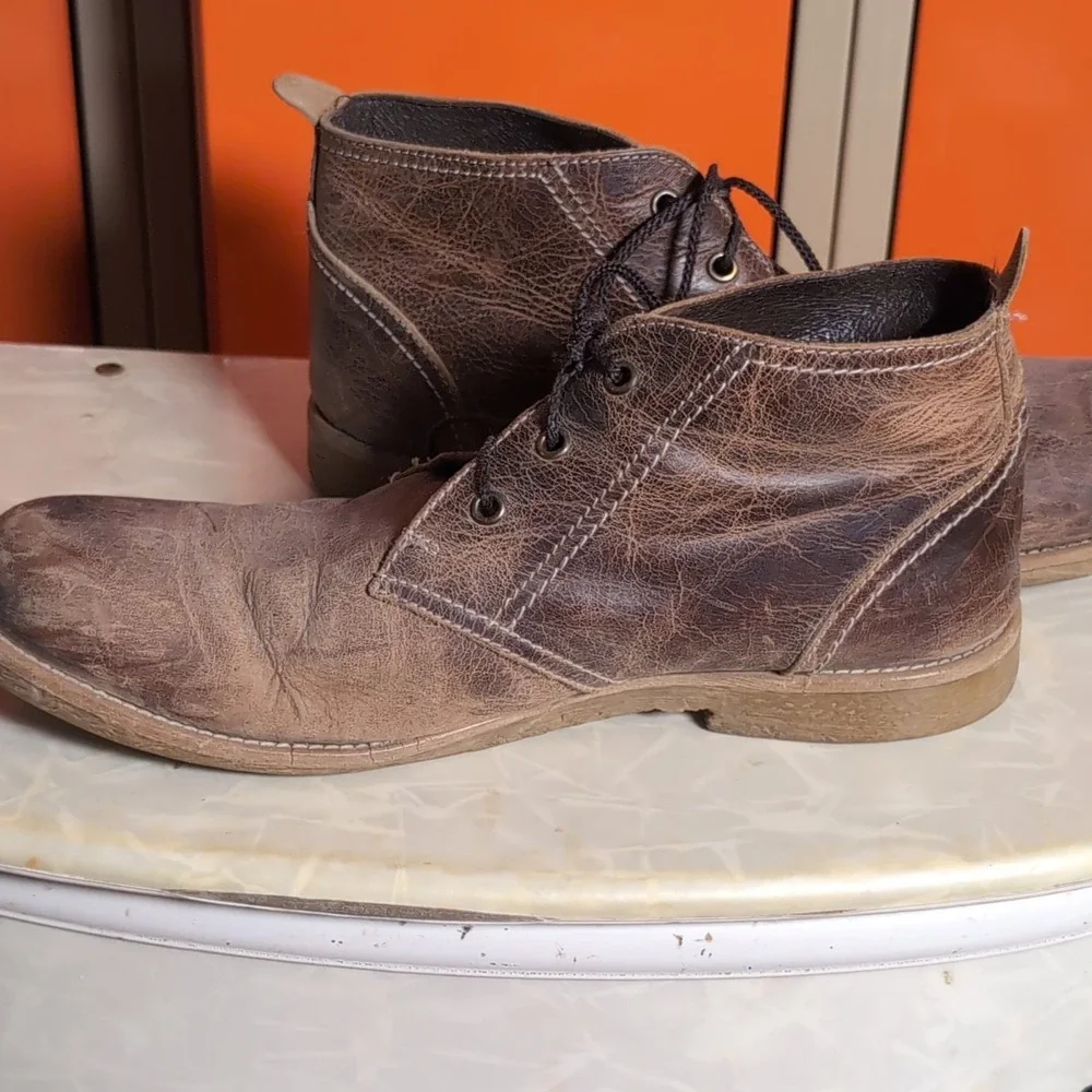 Bed Stu Draco Men's Brown Leather Chukka Boots Size 11 Lace Up Round Toe